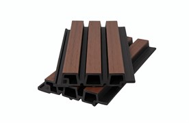 Фасадная панель брусковая двухцветная (33*165/138*3600 мм) 3D, CO-EXTRUSION, PG, коллекция NUSADUA, ДПК, толщина ПВХ - 0,7 мм, цвет: mix suar (красное дерево) oBe4EBJljLqOFjyNmMt853